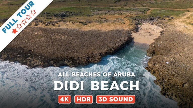 Didi Beach, Aruba — Beach Walking Videos of ALL Beaches of Aruba (4K, HDR, 3D Sound)